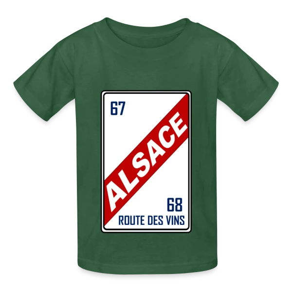 Humour 'Licence Alsace' - Saveurs Régionales sur T-shirts Russell Enfant