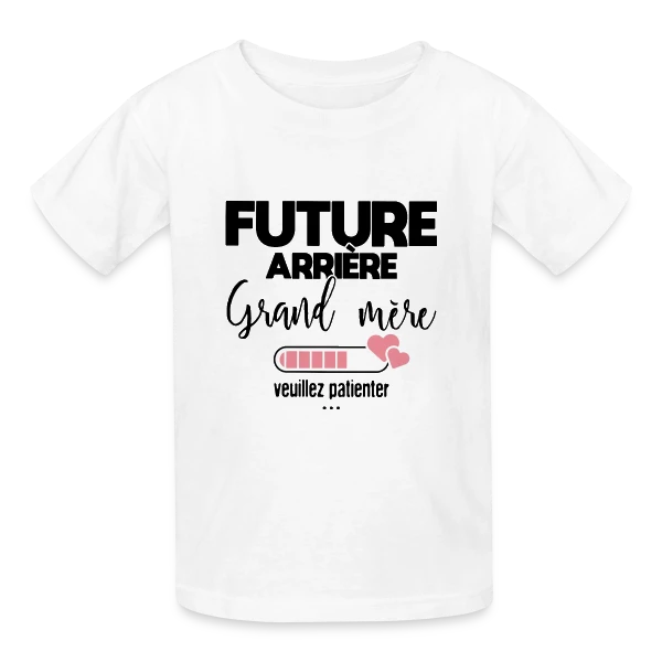 Future Arrière-Grand-Mère : La Belle Annonce sur T-shirts Russell Enfant
