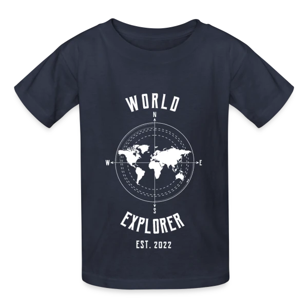 Voyageur Minimaliste sur T-shirts Russell Enfant