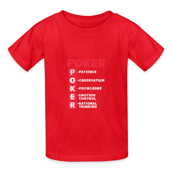 La Vie est un Poker sur T-shirts Russell Enfant