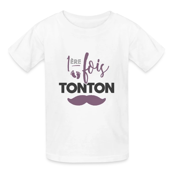 Tonton Première Fois : La Fierté Assumée sur T-shirts Russell Enfant