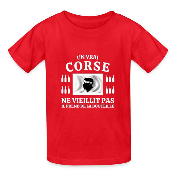 Drapeau Corse Flottant sur T-shirts Russell Enfant