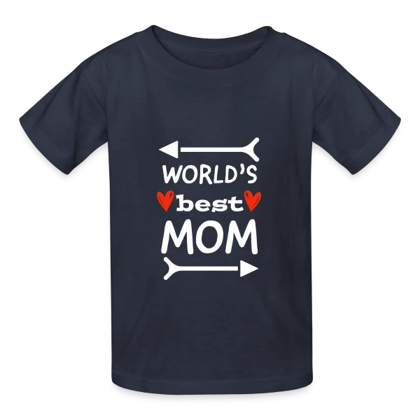 Joyeuse Fête des Mères : Amour et Tendresse sur T-shirts Russell Enfant