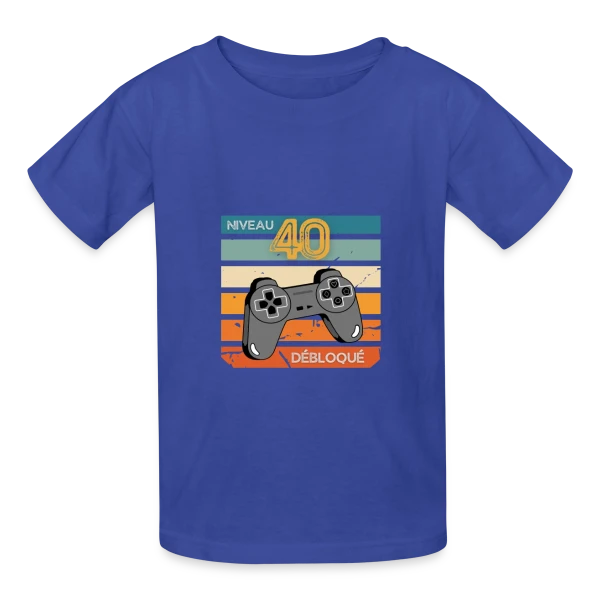 Anniversaire 40 Ans Gamer Niveau 40 Humour sur T-shirts Russell Enfant