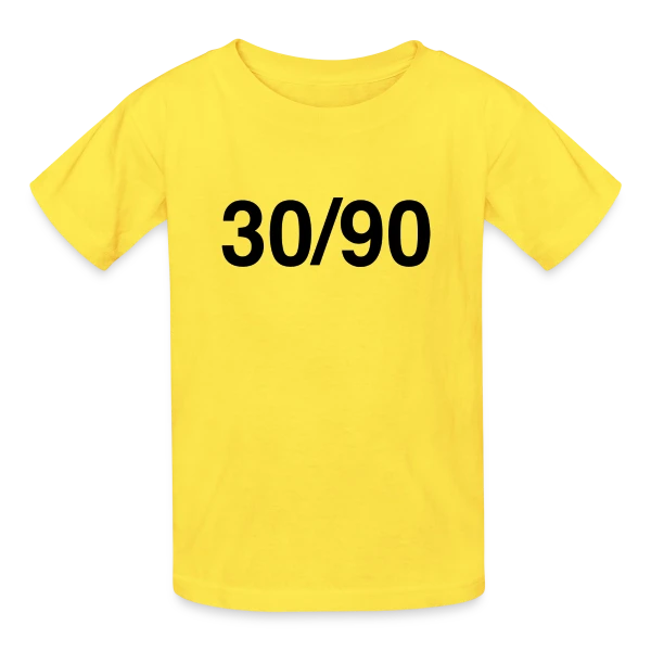 Humour Anniversaire 30/90 sur T-shirts Russell Enfant
