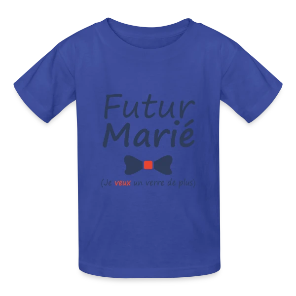 Futur Marié Verre de Plus sur T-shirts Russell Enfant