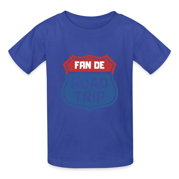 Écusson Fan de Road Trip sur T-shirts Russell Enfant