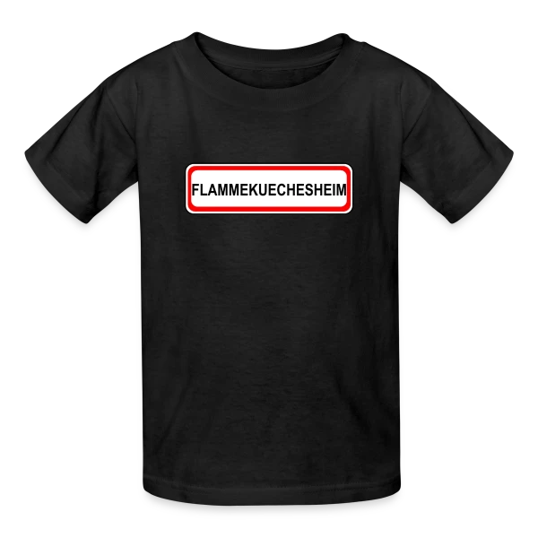 Flammekuechesheim: Ville de la Tarte Flambée sur T-shirts Russell Enfant