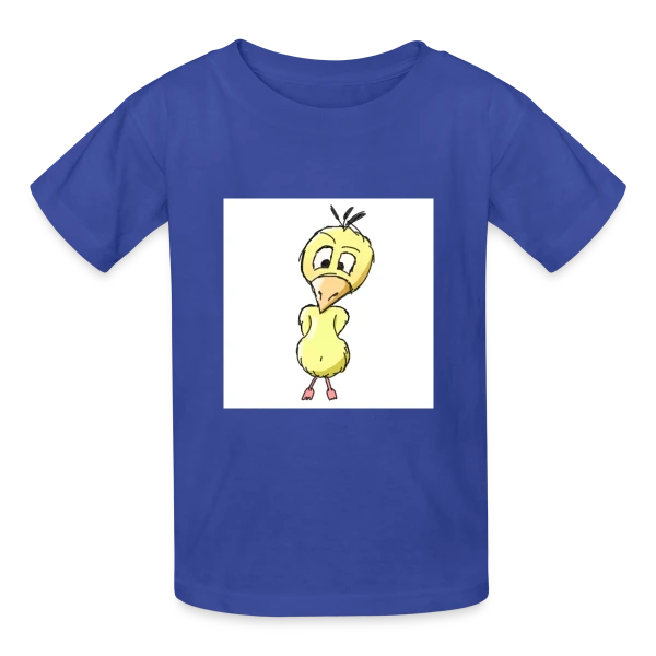 Caneton Timide et Drôle sur T-shirts Russell Enfant