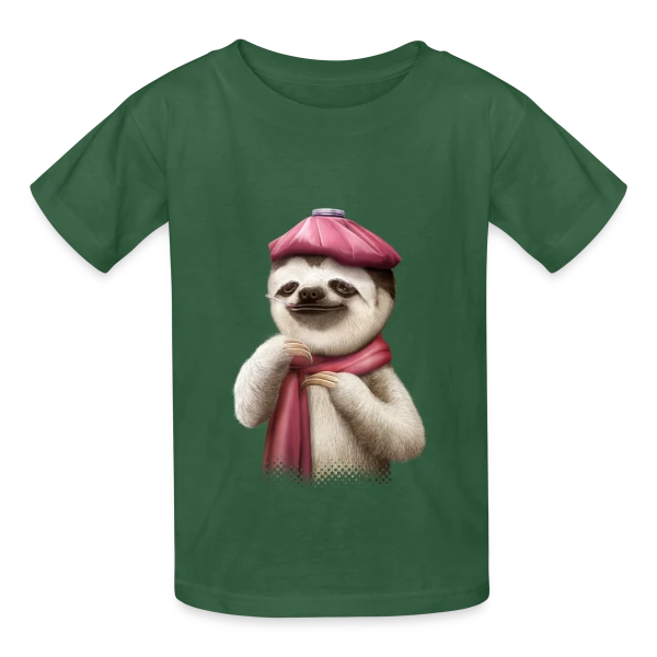 La Fièvre du Paresseux sur T-shirts Russell Enfant