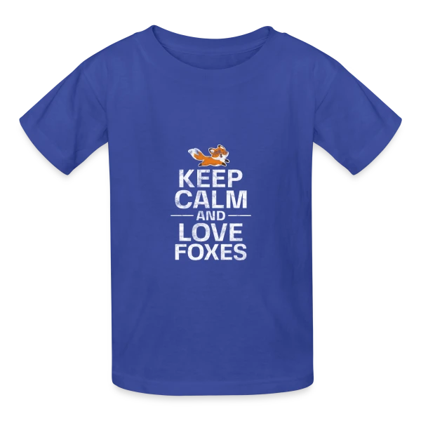 Renard Agile Mignon sur T-shirts Russell Enfant
