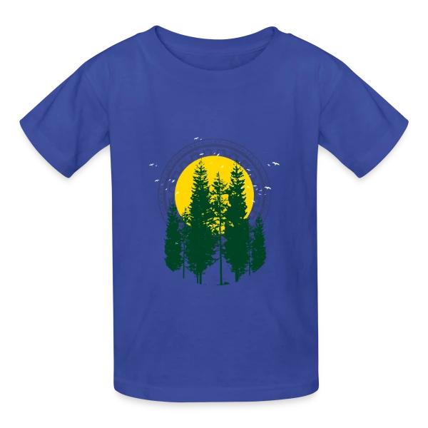 Arbre du Monde Végétal sur T-shirts Russell Enfant