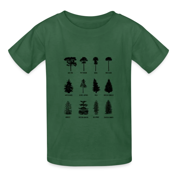 Arbre Majestueux de la Forêt sur T-shirts Russell Enfant