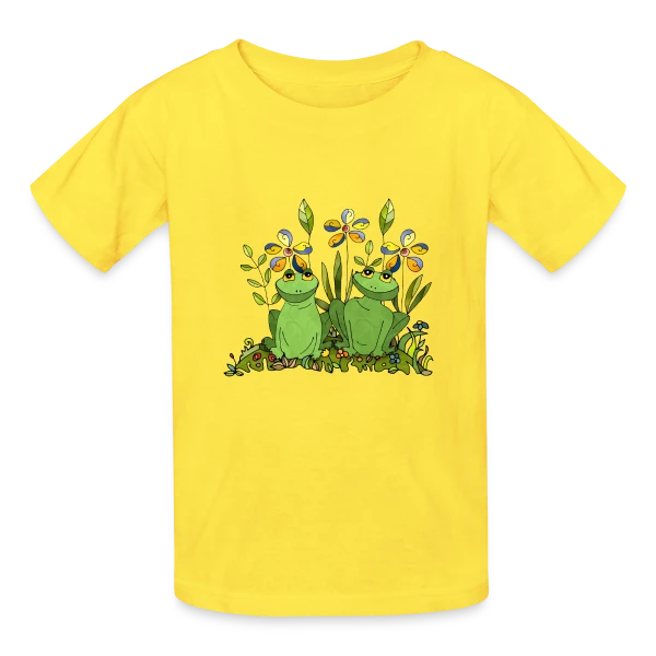 Craquant Motif Grenouille sur T-shirts Russell Enfant