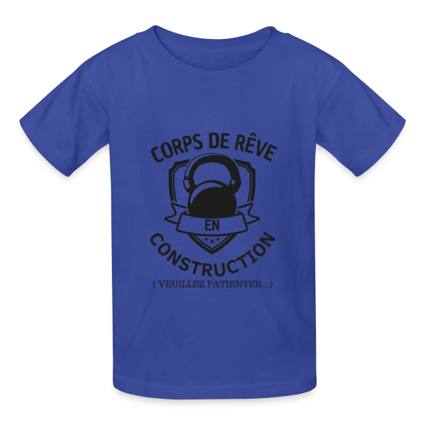 Humour Musculation: Le Classique sur T-shirts Russell Enfant