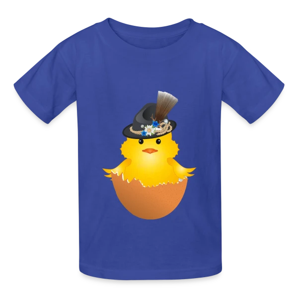 Adorable Poussin Bavarois en Costume Traditionnel sur T-shirts Russell Enfant