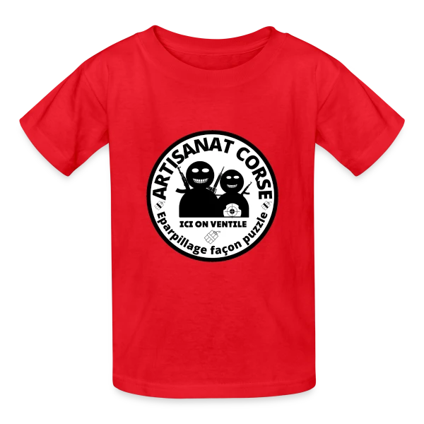 Artisanat Corse Humour Noir sur T-shirts Russell Enfant