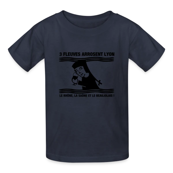 Lyon Fleuves & Beaujolais sur T-shirts Russell Enfant