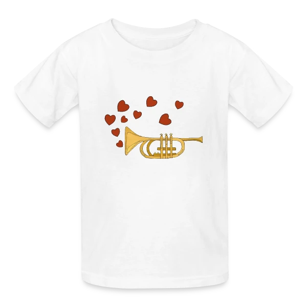 Mélodie Instrumentale sur T-shirts Russell Enfant