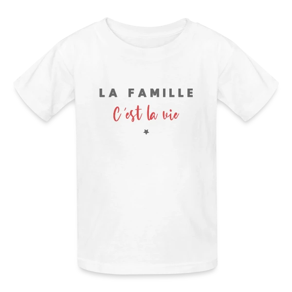 La Famille C'est la Vie sur T-shirts Russell Enfant