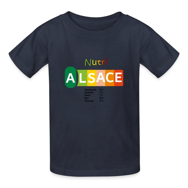 Nutri-Score Alsace Gourmand sur T-shirts Russell Enfant