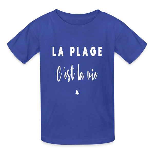 La Plage C'est la Vie sur T-shirts Russell Enfant