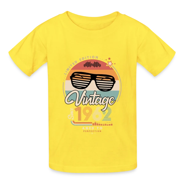 Vintage Depuis 1962 : Un Classique Rétro sur T-shirts Russell Enfant