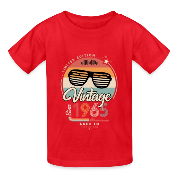 Vintage Depuis 1965 : L'Année de Votre Légende sur T-shirts Russell Enfant