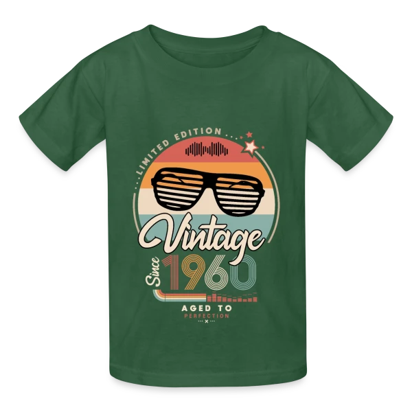 Vintage Depuis 1960 : L'Année Fondatrice sur T-shirts Russell Enfant