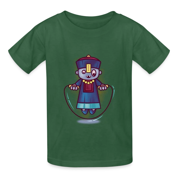Le Vampire Sauteur Chinois sur T-shirts Russell Enfant