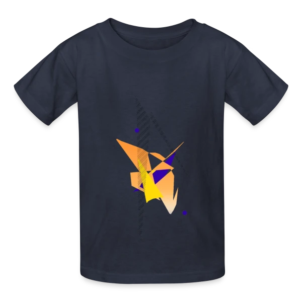 Formes Abstraites Dynamiques sur T-shirts Russell Enfant