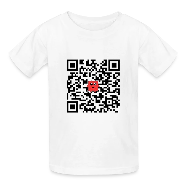 QR Code Mignon sur T-shirts Russell Enfant