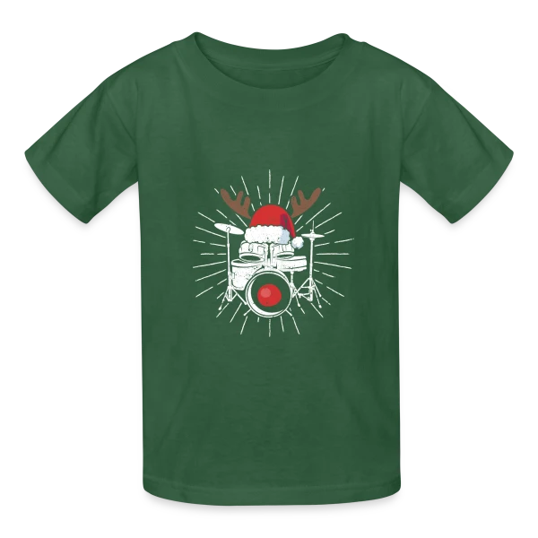 Batterie Pyjama Noël Festif sur T-shirts Russell Enfant