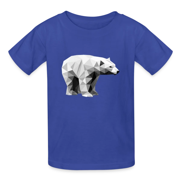 Ours Polaire Géométrique sur T-shirts Russell Enfant