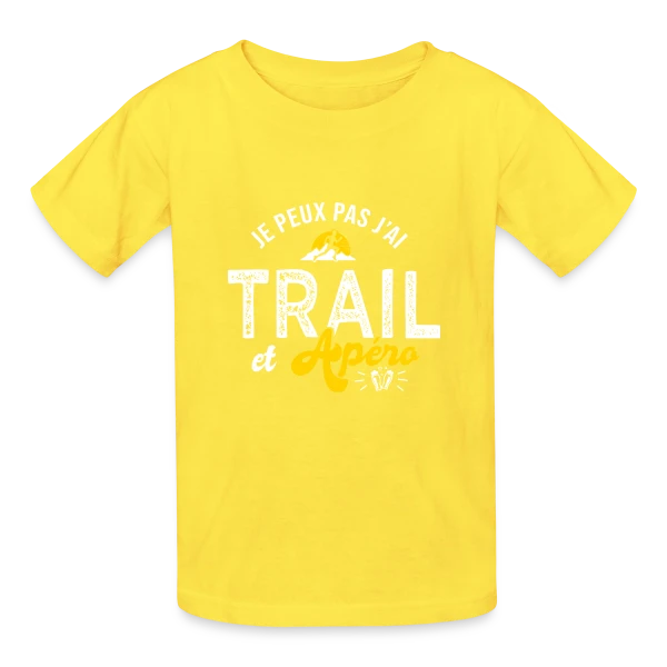 Je Peux Pas, J'ai Trail et Apéro Run Ultra Trail sur T-shirts Russell Enfant