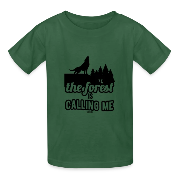 L'Appel de la Forêt sur T-shirts Russell Enfant