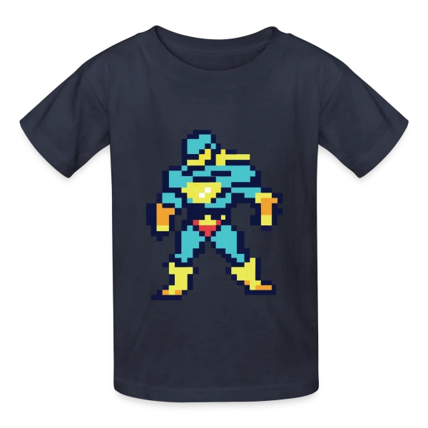 Super-Héros Rétro Sammy sur T-shirts Russell Enfant