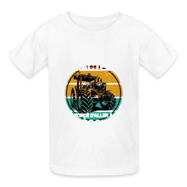 Né pour le Tracteur: Humour Agricole sur T-shirts Russell Enfant
