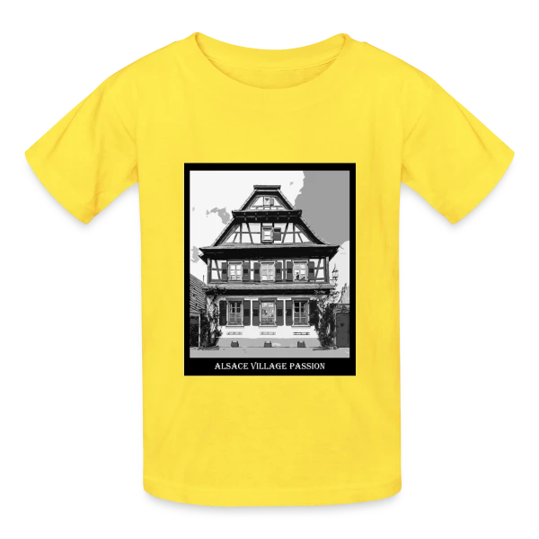Maison à Colombages Alsacienne Vintage sur T-shirts Russell Enfant