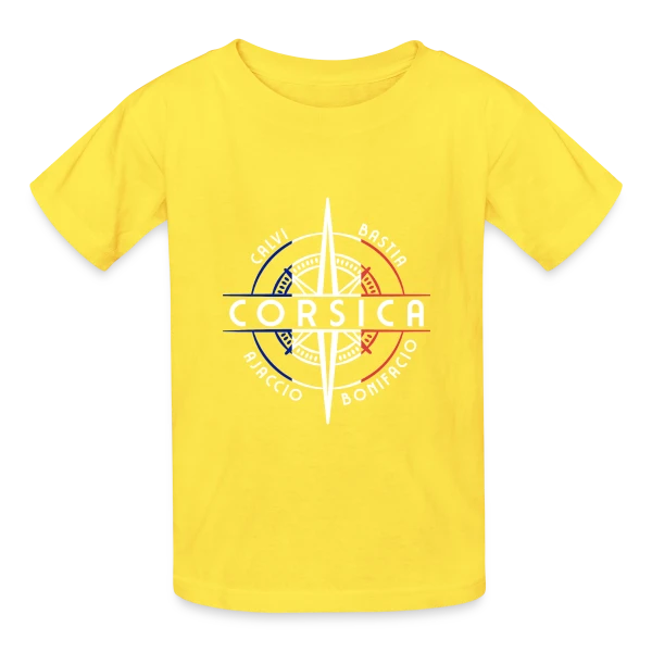Emblème Corse Stylisé sur T-shirts Russell Enfant