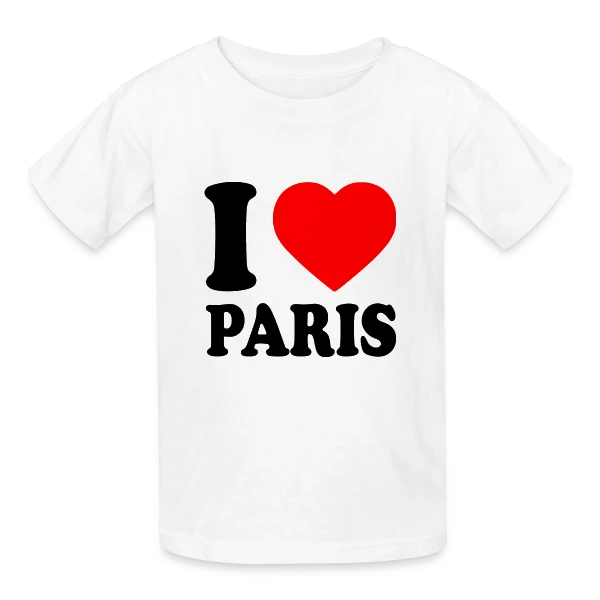 J'aime Paris Classique sur T-shirts Russell Enfant