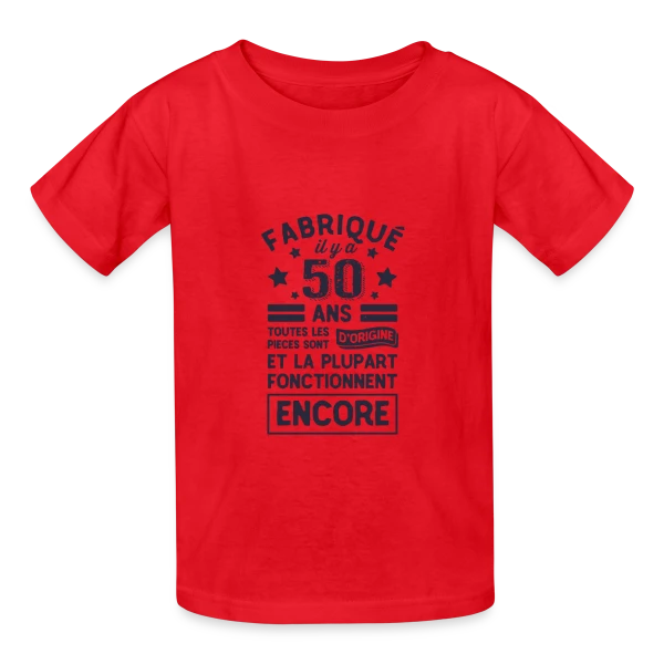 50 Ans Pièces d'Origine sur T-shirts Russell Enfant