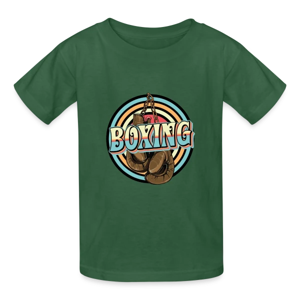 Boxe - Design Cool avec Gants de Boxe sur T-shirts Russell Enfant