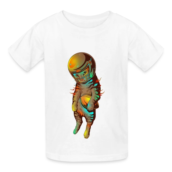 Félin Touchdown sur T-shirts Russell Enfant