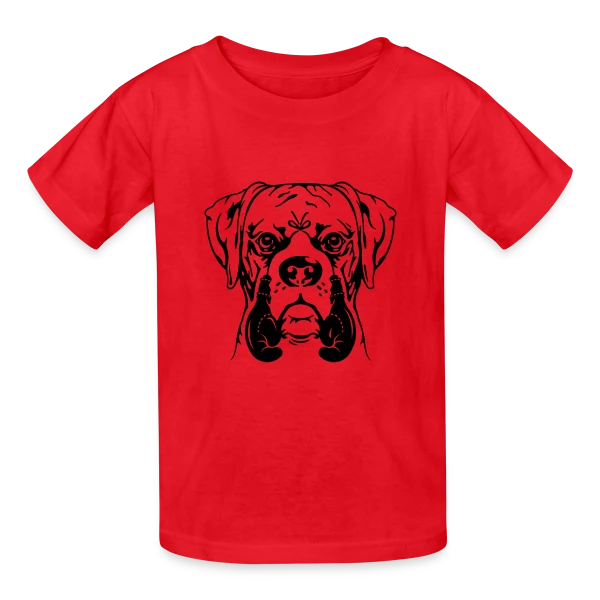 Jeune Boxer, Chien Combattant sur T-shirts Russell Enfant