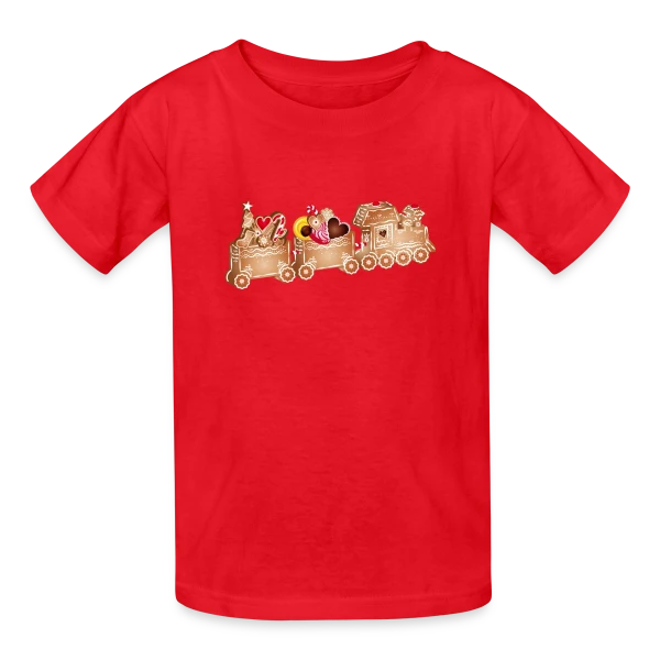 Adorable Train de Pain d'Épices 3D pour Noël sur T-shirts Russell Enfant