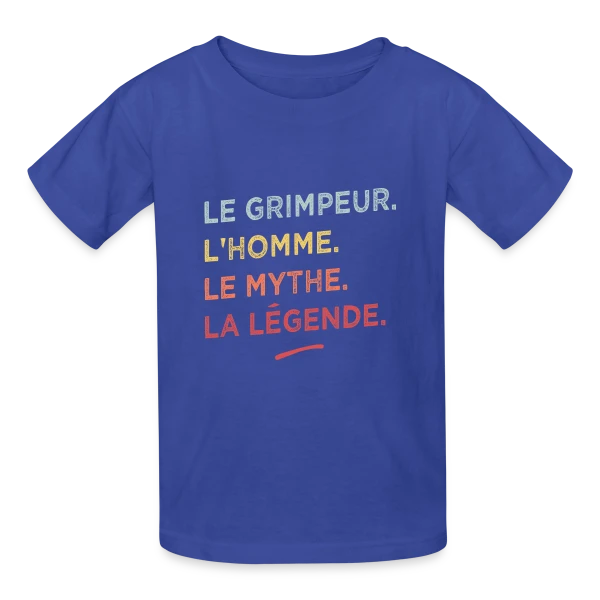 Le Grimpeur : L'Homme, Le Mythe, La Légende sur T-shirts Russell Enfant