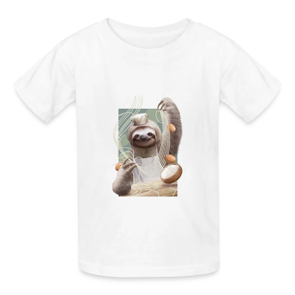 Paresseux Maître des Nouilles sur T-shirts Russell Enfant