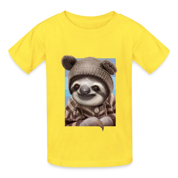 Bébé Paresseux en Pull Hivernal sur T-shirts Russell Enfant