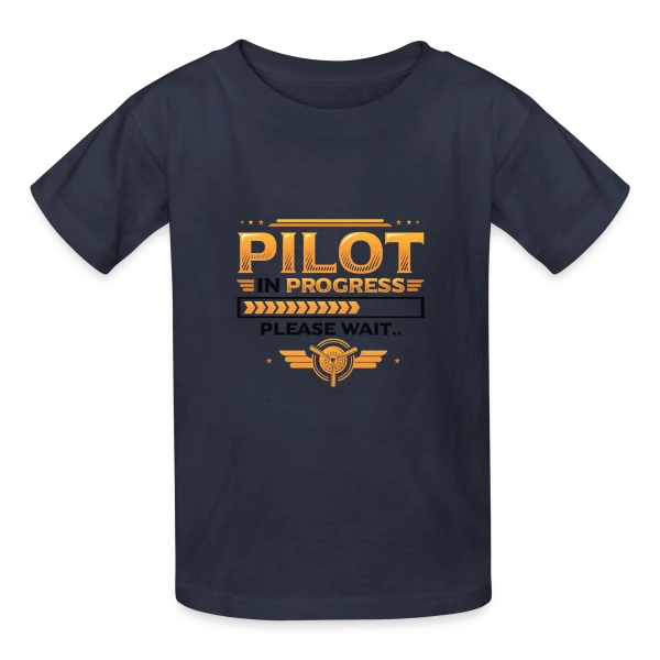 Pilote en Formation Humour sur T-shirts Russell Enfant